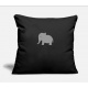 Cute Elephant Black Pillow